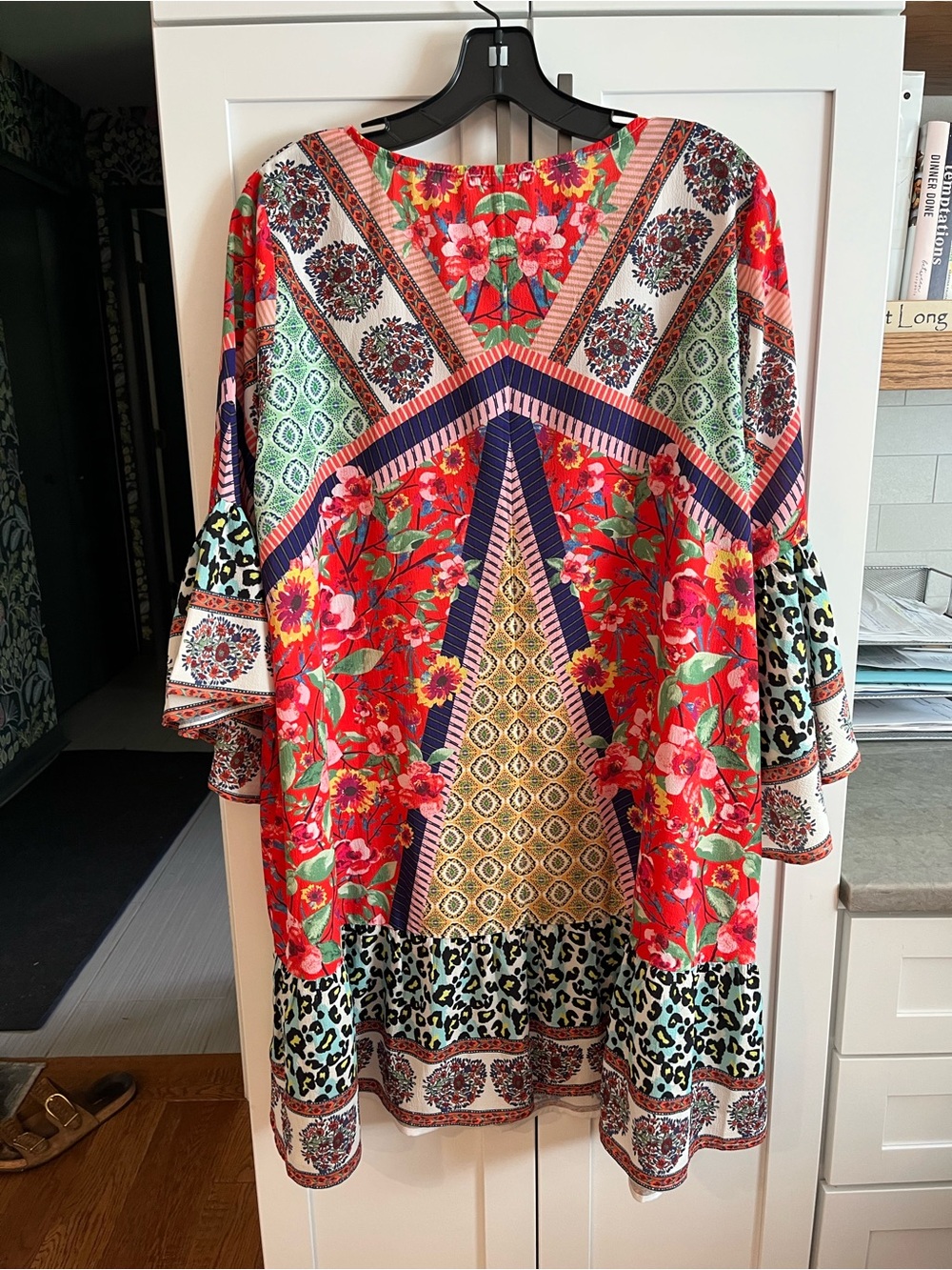 Umgee Red Multi-Print Mini Dress